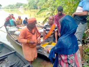 Relief work in flood affected areas of Ghatal, Pachim Medinipur